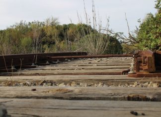 Línea férrea al Trocadero vías de la línea férrea al trocadero